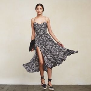 Reformation Selma Midi Dress Maubella Open Back Size 6